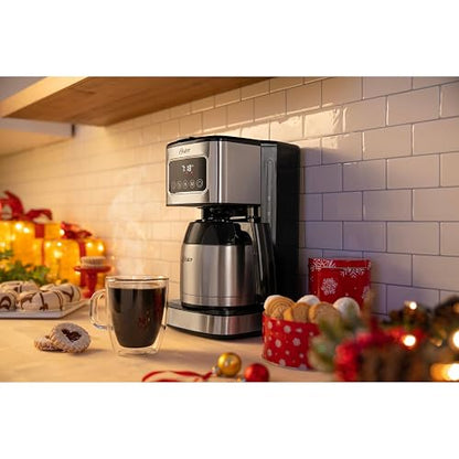 Oster Cafetera de Goteo Programable Capacidad 8 Tazas, Pantalla Táctil LED | Programa el café hasta 24 hrs de anticipación, pausa para servir, apagado automático, filtro reutilizable,
