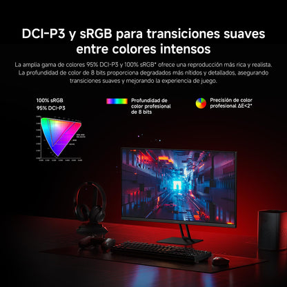 XIAOMI 2K Gaming Monitor G27Qi 27 Pulgadas Panel IPS | QHD (2560*1440), 180Hz, 1ms GTG, AMD Freesync, Amplia Gama de Colores, Certificación Low Blue Light