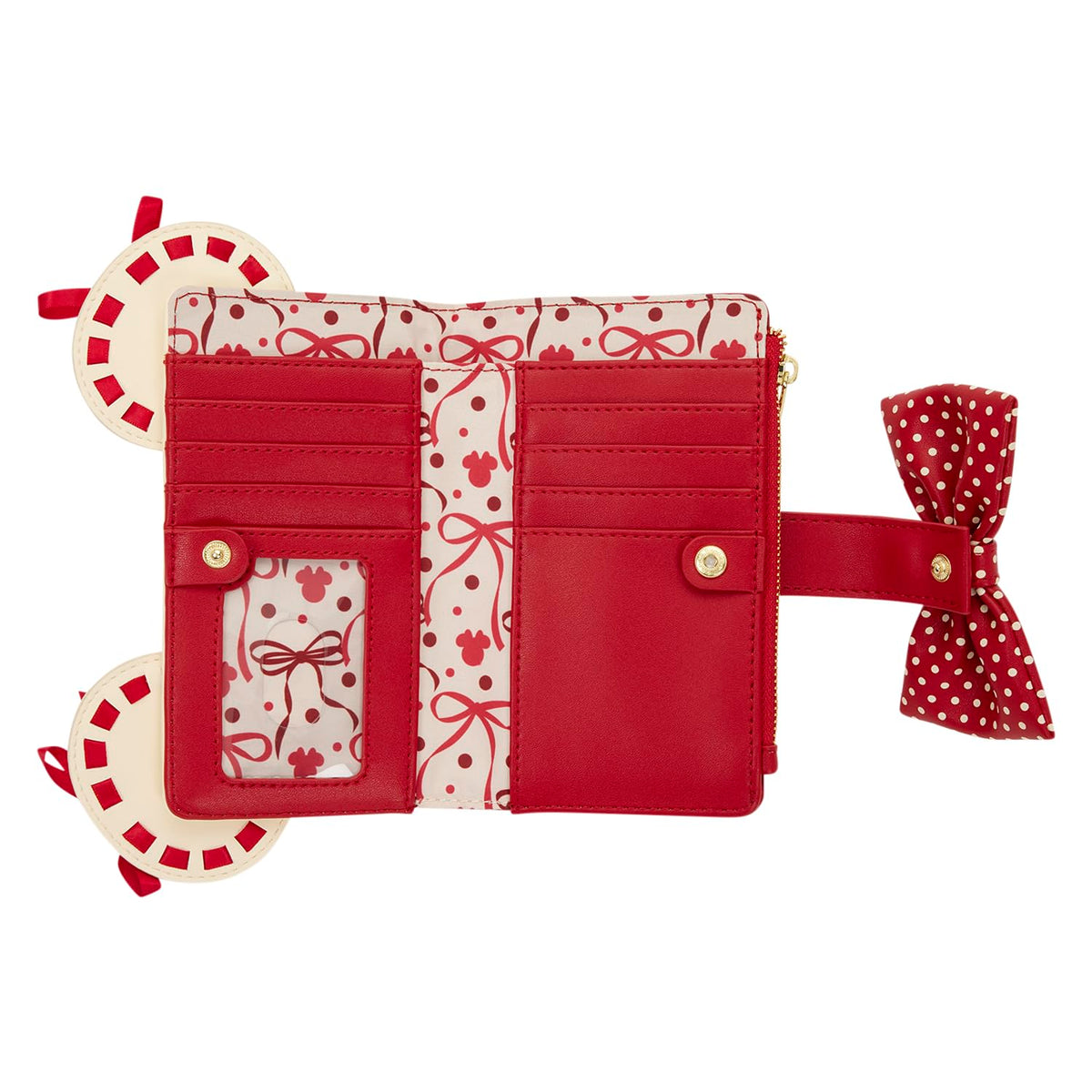 Loungefly Disney: Minnie Mouse - Rock The Dots - Flap Wallet - 7 Card Slots and 1 Clear ID Slot - Collectible Wallets