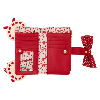 Loungefly Disney: Minnie Mouse - Rock The Dots - Flap Wallet - 7 Card Slots and 1 Clear ID Slot - Collectible Wallets