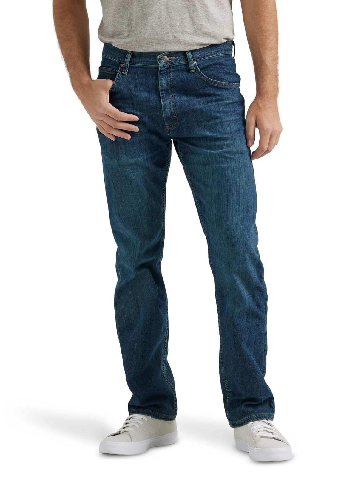 Wrangler Authentics Pantalón de Mezclilla Clásico 5 Bolsillos para Hombre - 38W x 30L - Twilight Flex