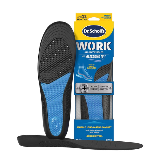 Dr Scholl's Work - Plantillas de gel de masaje, Hombres, NA, 1 pieza