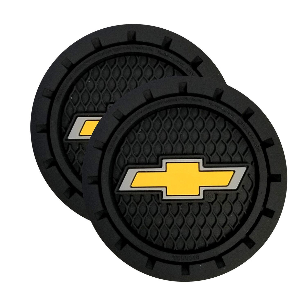 Plasticolor Chevrolet Bowtie Posavasos, Dorado y Negro, 000648R01