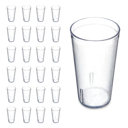 Carlisle - Vaso de plástico apilable resistente a roturas 5216-207, 16 onzas, transparente (paquete de 24)