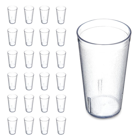 Carlisle - Vaso de plástico apilable resistente a roturas 5216-207, 16 onzas, transparente (paquete de 24)