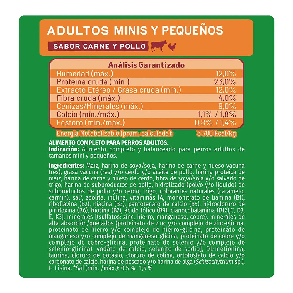 Dog Chow Purina Adulto Raza Mini y Pequeña Sabor Carne y Pollo 7.5Kg