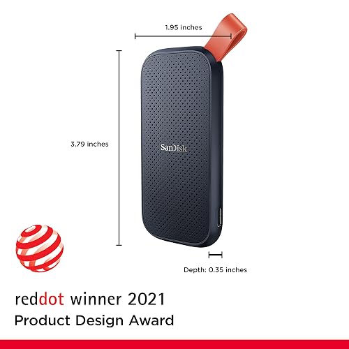 SanDisk SSD portátil de 1 TB - hasta 800 MB/s, USB-C, USB 3.2 Gen 2 - SDSSDE30-1T00-G26