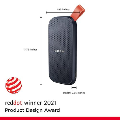 SanDisk SSD portátil de 1 TB - hasta 800 MB/s, USB-C, USB 3.2 Gen 2 - SDSSDE30-1T00-G26