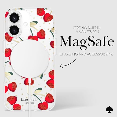 Kate Spade New York - Funda para iPhone 16, diseño de Piedras Preciosas de Cerezo