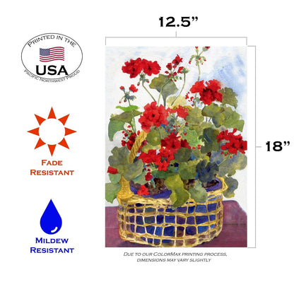 Toland Home Garden 119136 - Cesta de Geranio para decoración de jardín (12,5 x 45,7 cm)