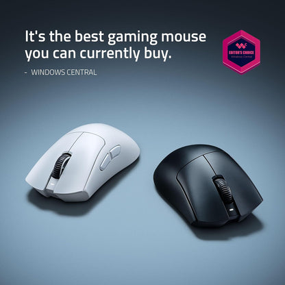 Razer DeathAdder V4 Pro - Mouse inalámbrico para Juegos: 56 g, Ligero, HyperSpeed Wireless Gen-2, Rueda de Desplazamiento óptico, interruptores ópticos Gen-4, Sensor Focus Pro 45K Gen-2, batería de
