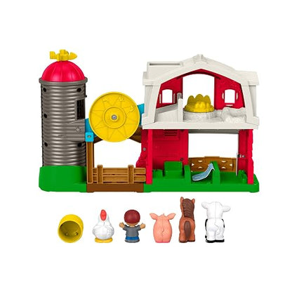 Little People Animalitos en la Granja Juguete para Bebés 1+ Años | Granero de 2 pisos con silo; incluye granjero, 4 animales y más de 50 canciones