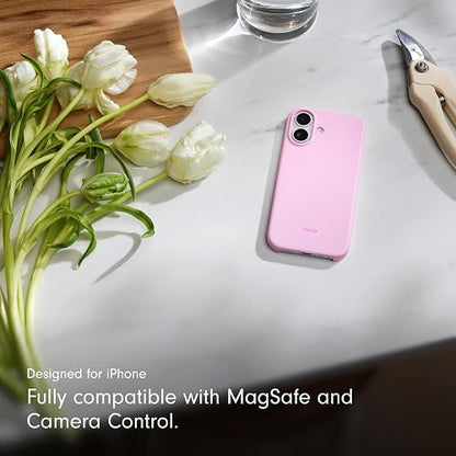 Beats - Funda con MagSafe de Beats para el iPhone 17 con Control de la Cámara, Acabado Mate con Forro de Microfibra - Rosa Mineral