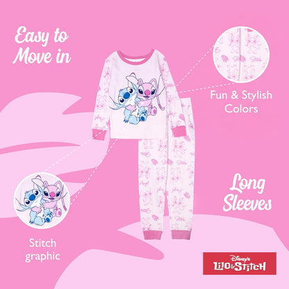 Disney - Conjunto de Pijama de algodón de 2 Piezas para niñas, Suave y Lindo para niños
