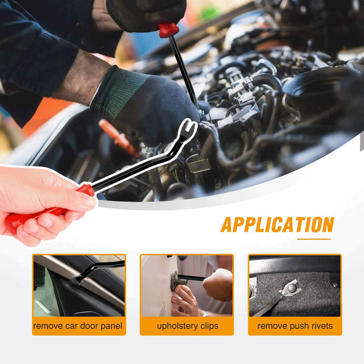 GOOACC GRC-30 Retenedores Automóvil Plástico 120 Piezas con Removedor Fijador Universal
