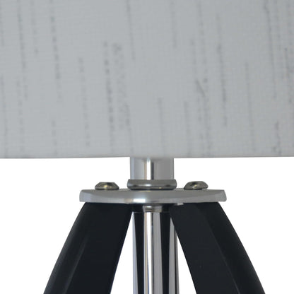Luzerna CM-0297 Lámpara De Mesa Malibu Mini, Color Poplar Negro, 1 Unidad