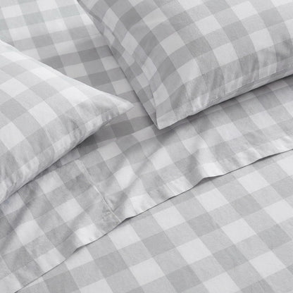 Eddie Bauer - Juego de sábanas Individuales, Ropa de Cama de Franela de algodón cálido y Transpirable con Bolsillos Profundos, Cepillado para Mayor suavidad, acogedora decoración del hogar,