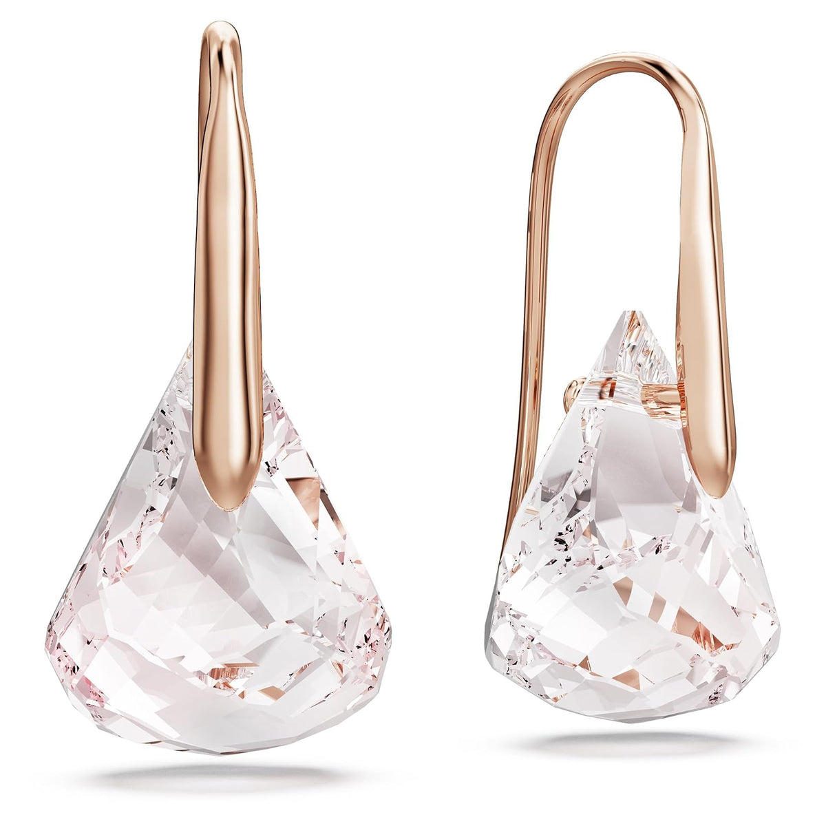 Swarovski Aretes Lunar, Rosas, Baño tono oro rosa