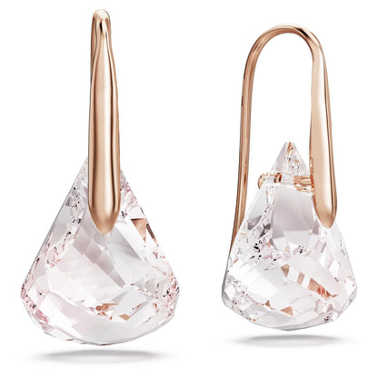 Swarovski Aretes Lunar, Rosas, Baño tono oro rosa