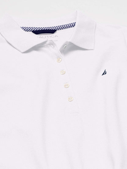Nautica Polo de Manga Corta de 5 Botones Transpirable 100% algodón Camisa de Polo para Mujer