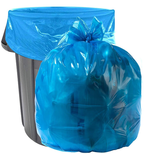 Aluf Plastics HP-RBL3346 HP Blue Low Density Super Hexene Star Seal Gang Folded Bag, 40-45 Gallon Capacity, 46" Length x 33" Width (Pack of 100)
