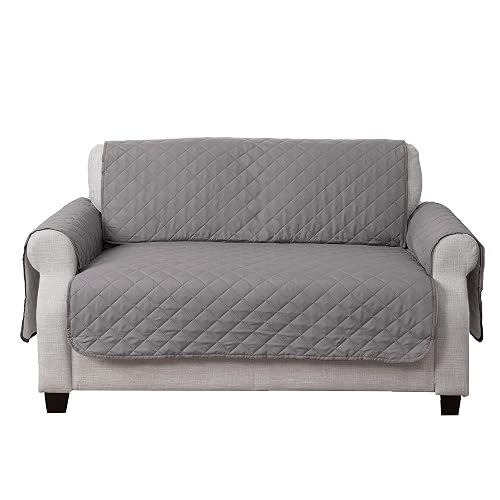 Furhaven Protector de Muebles Reversible Contra Agua para Mascotas, expreso (Espresso/Clay), Sillón de Dos Plazas