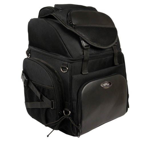 Shaf International SH689 Black Large 1200D Nylon Sissy Bar Bag