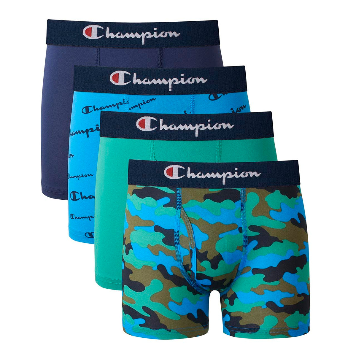 Champion Boys' Underwear, Everyday Active Stretch Boxer Briefs, Assorted 4-Pack