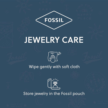 Fossil Women's Rose Gold-Tone Stainless Steel Pendant Chain Necklace