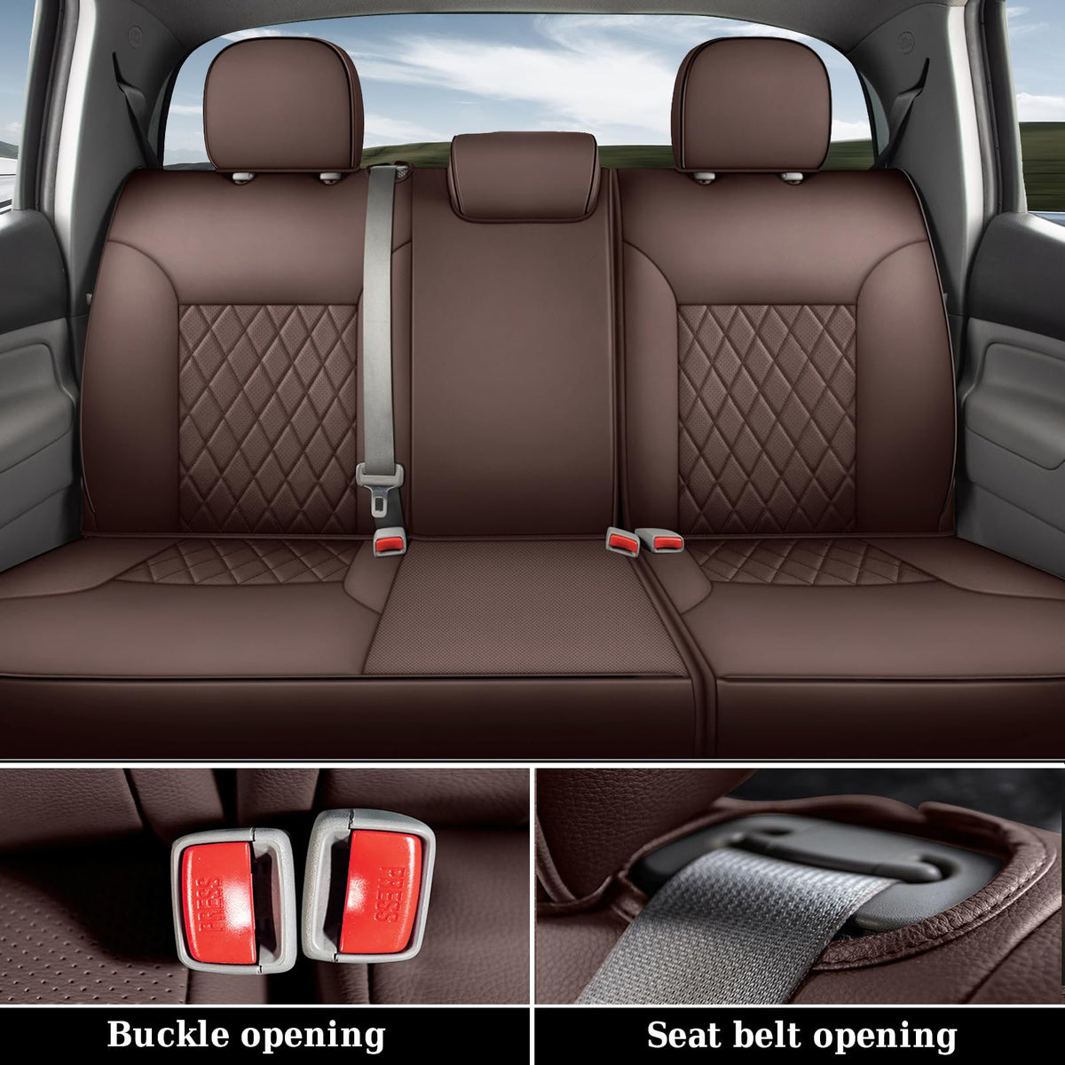 Fundas de Asiento para Toyota Tacoma de Coverado, Juego Completo de Fundas de Asiento de Cuero para Automóvil a Medida 2005-2023 Toyota Tacoma Doble/Cabina de tripulación, Fundas de Asiento para Automóviles y