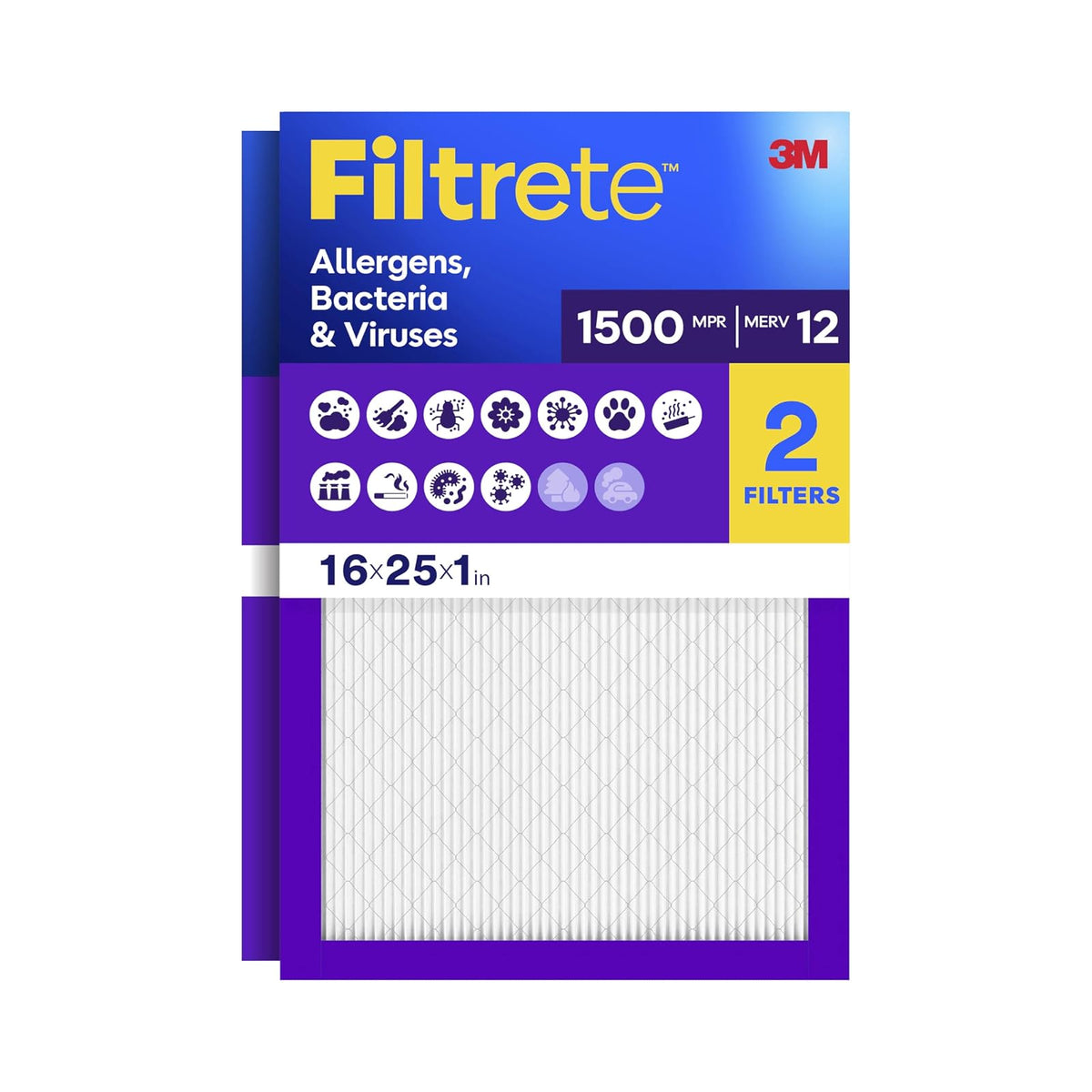 Filtrete Healthy Living Filtro, 2 Unidades, 16x25x1