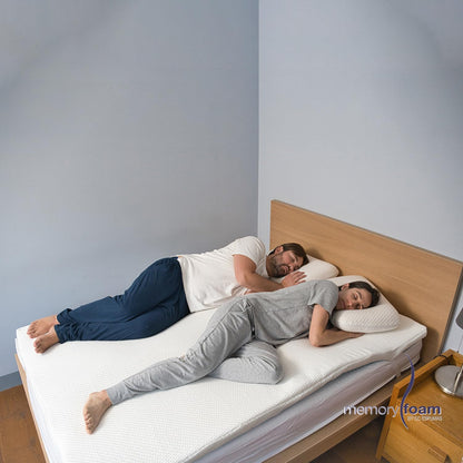 Memory Foam | Colchoneta King Size - Sobrecolchón Blanca - Hipoalergénica, Anti caros, 100