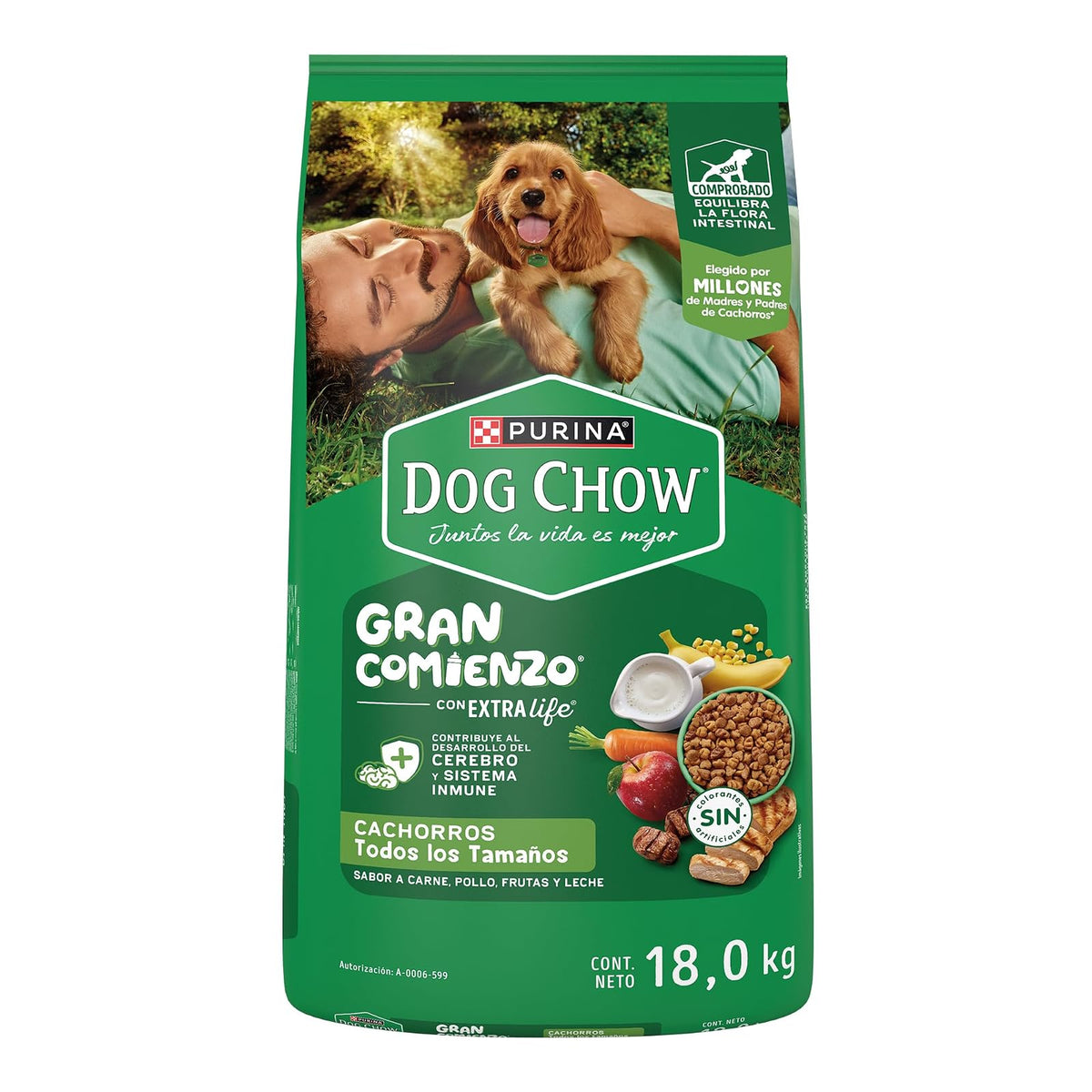 Dog Chow Purina Cachorro Todos los Tamaños Sabor Pollo 18Kg