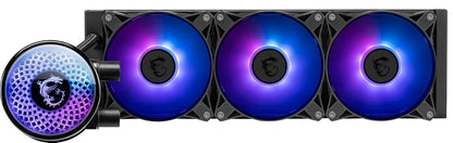 MSI mag Coreliquid A12 360 - Enfriador líquido para CPU AIO ARGB - Radiador de 277 mm - LGA 1700 Ready - Triple Ventiladores ARGB PWM de 120 mm, Color Negro