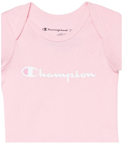 Champion Champion Traje unisex para bebé, 3 unidades y 5 unidades, manga corta o manga larga, en varios colores, talla 0-6 m Conjunto de playeras para bebés y niños pequeñosbebé-niñas