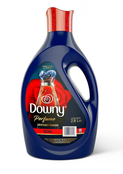 Downy Suavizante De Telas Concentrado Perfume Passion 2, 6 L, color, 2.6 ml, pack of/paquete de + Suavizante de Telas Romance Perfume Sofisticado y Duradero 2.6 L