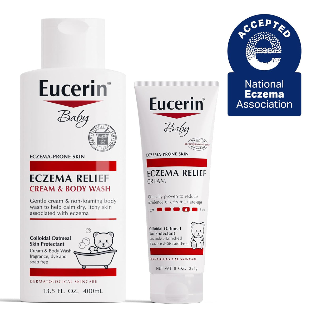 Eucerin Baby Eczema Relief Cream & Body Wash Baby Eczema Relief Cream Multipack, 21.5 oz