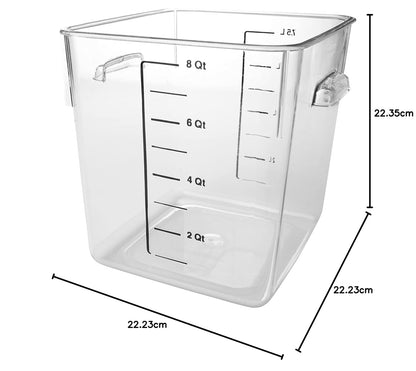 Rubbermaid Commercial contenedor Ahorra Espacio, Solo contenedor, Transparente