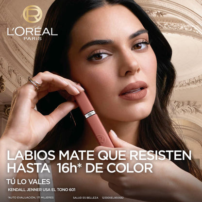 L'Oréal Paris Infallible Le Matte Resistance Labial Líquido Mate de Larga Duración Hasta por 16h con Ácido Hialurónico, Tono 650 Wedding Night