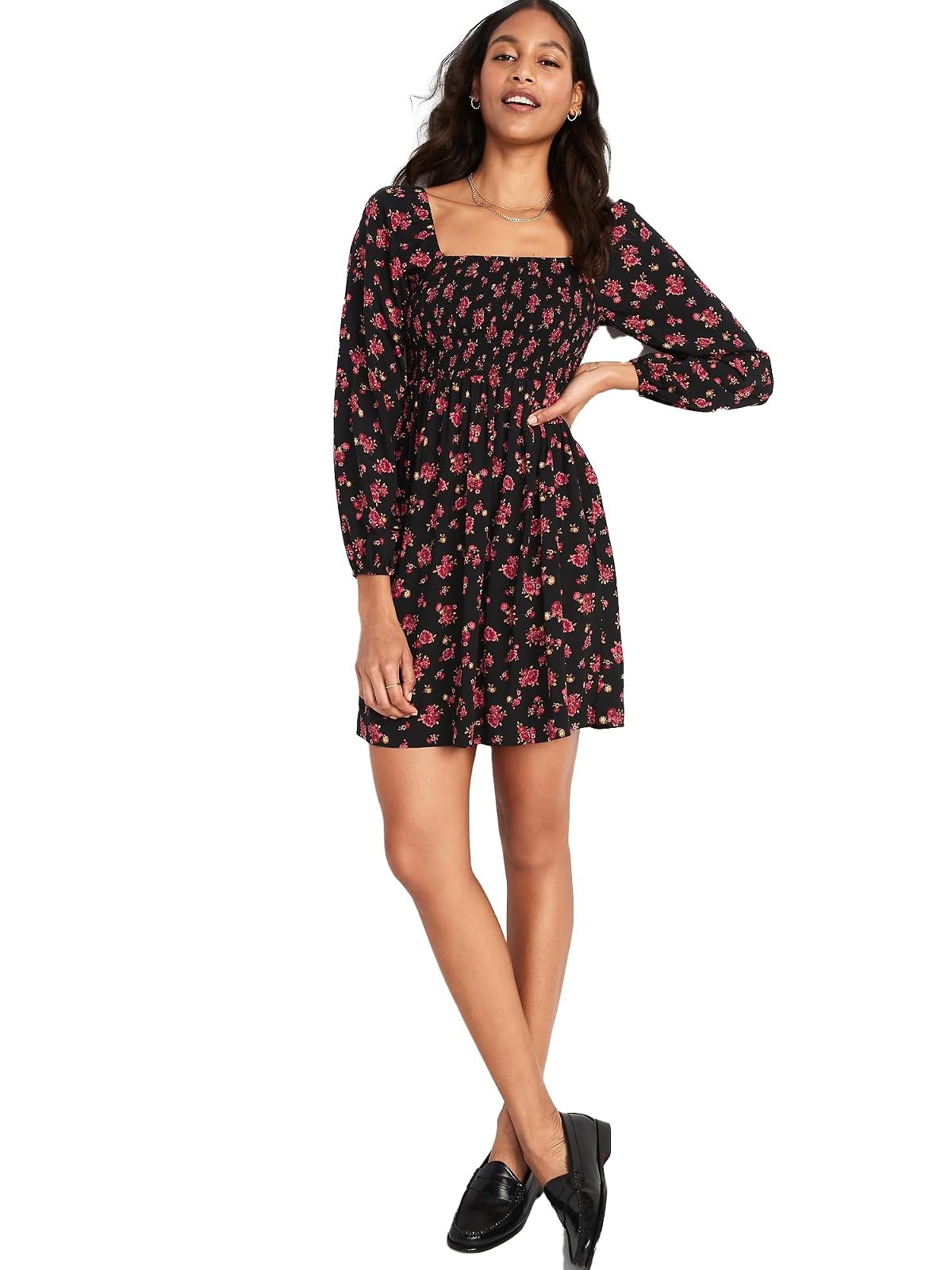 Old Navy 526884-000L Vestido, Mujer, Negro, Grande