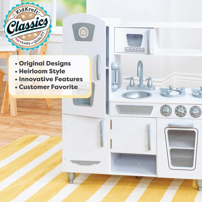 KidKraft Cocina de Juguete Vintage de Madera: Blanca