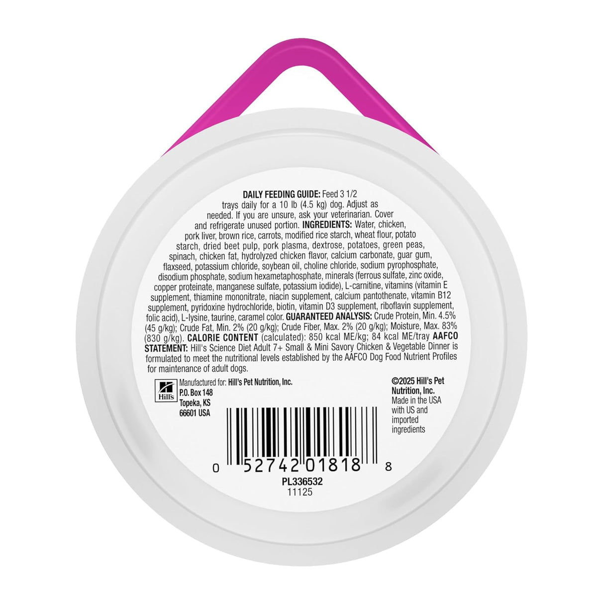 Hill's Science Diet Alimento Húmedo para Perro Senior Pollo 12 Pack 99G | Alimento húmedo Hill's para perro, pollo real, razas pequeñas, soporte envejecimiento, salud de corazón y riñones