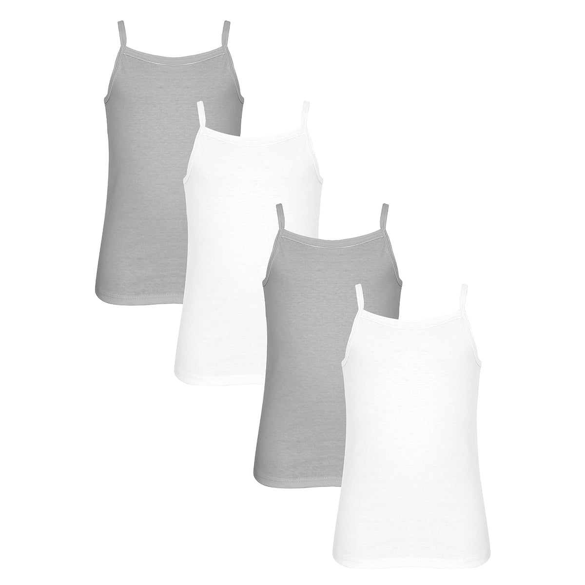 Hanes Originals playera crop con tirantes para niña - M - Blanco - Gris
