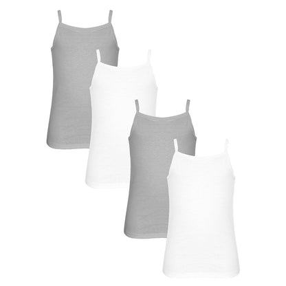 Hanes Originals playera crop con tirantes para niña - M - Blanco - Gris
