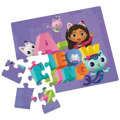 Spin Master Games Gabby's Dollhouse, rompecabezas de 24 piezas con estuche