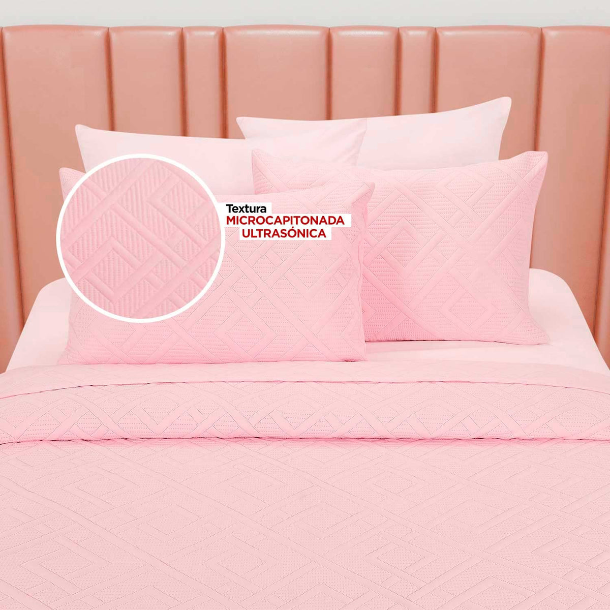 Providencia Edrecolcha Matrimonial Liso Color Rosa