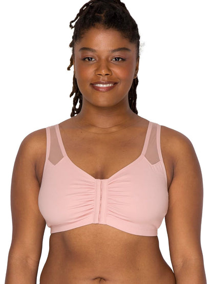 Fruit of the Loom Brasier Deportivo Cierre Frontal Correas de Malla - Rosado - 38