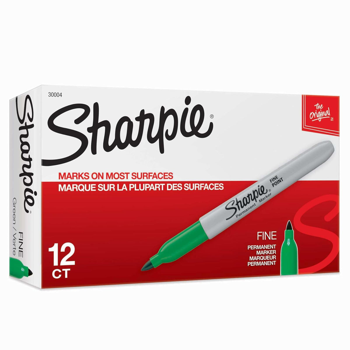 Shapie Fine - Marcador permanente, color verde (paquete de 12)