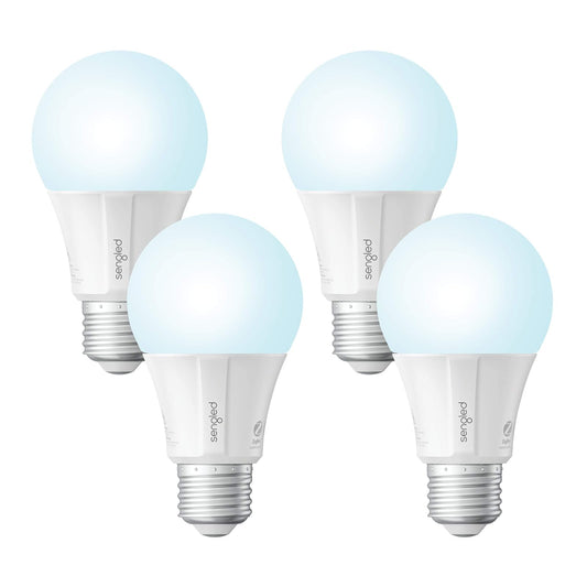 Sengled E11-G14W Smart LED Daylight - Bombilla A19 con Casquillo E26, Hub Requerido, 5000K 60W equivalente, funciona con Alexa, Google Assistant y SmartThings, Paquete de 4