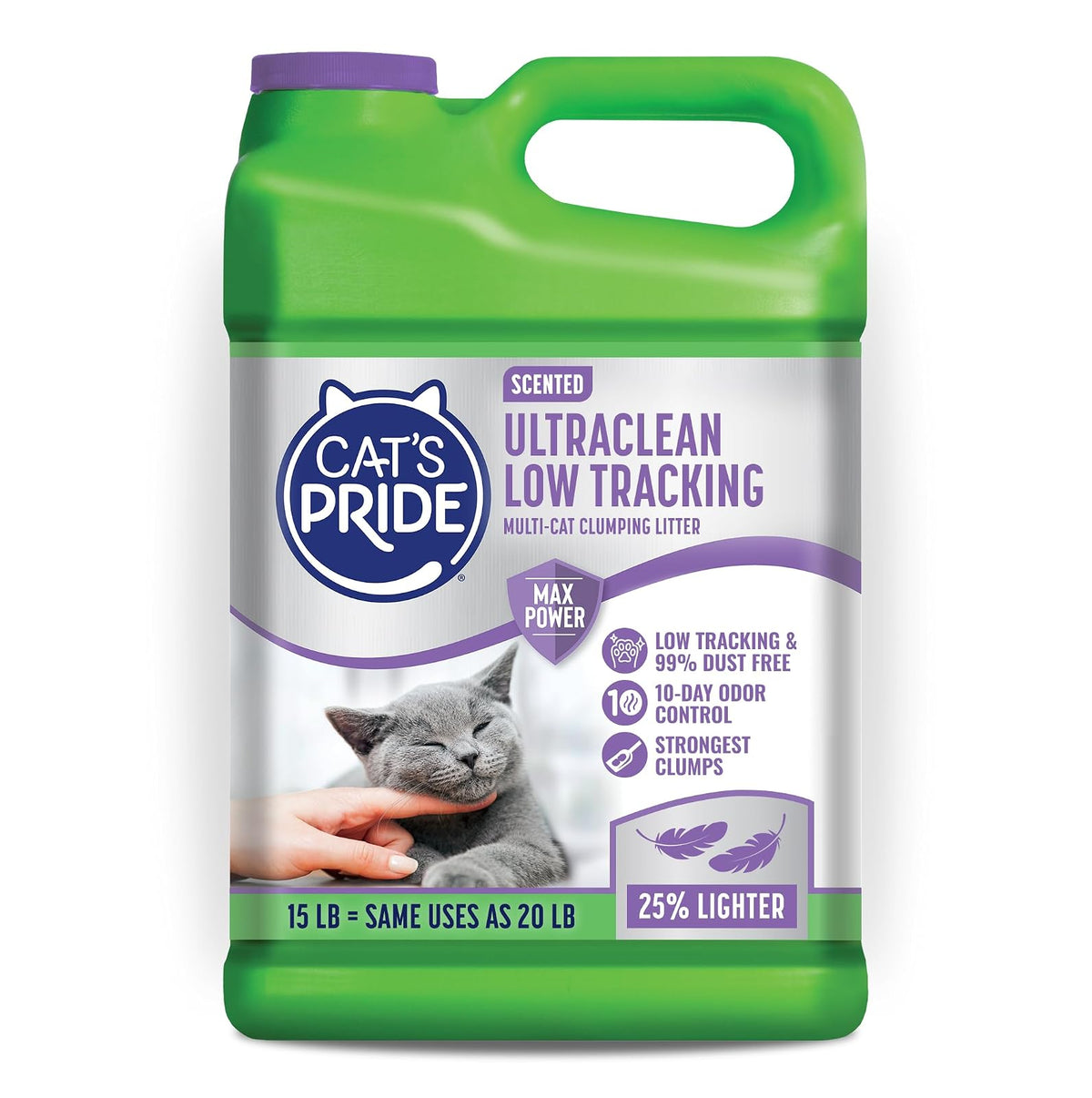 Cat'S Pride MAX Power UltraClean - Arena de bajo rastreo para Gatos de 15 Libras